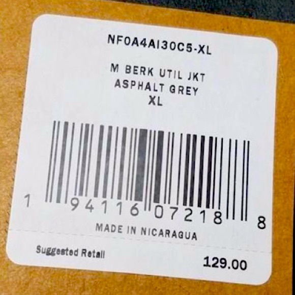 Men's THE NORTH FACE GrayLight Weight Coat XL NWT
